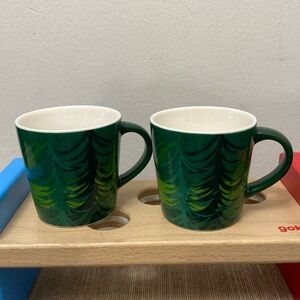 2014 Starbucks Espresso Green Holiday Demitasse 3oz/9ml cup/mug- preowned